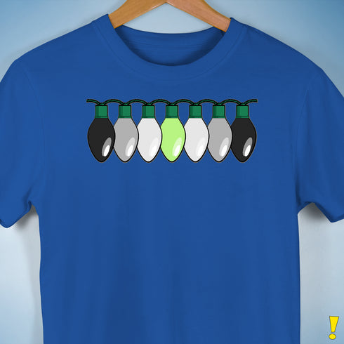 Agender Pride Christmas Lights Premium Unisex T-Shirt - Royal Blue